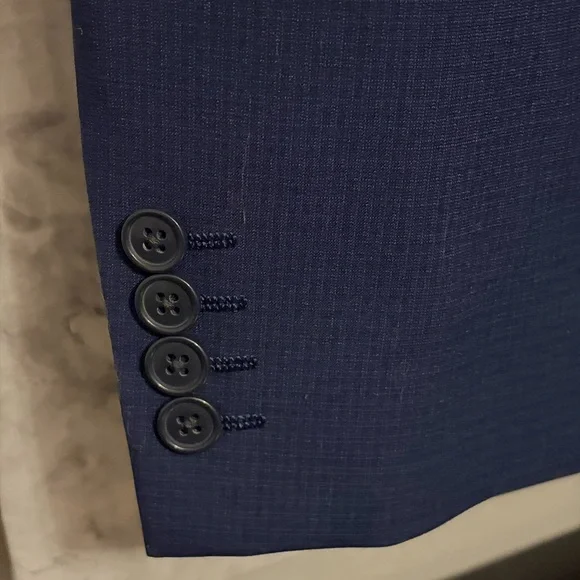 2pc set/Apt. 9 Premier Flex Slim Fit Navy Blue Suit Jacket~ 40R- Pants 33/32 - Picture 5 of 15